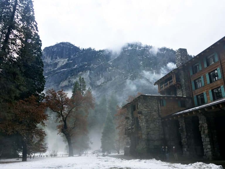 Misty Morning at the Ahwahnee Hotel
