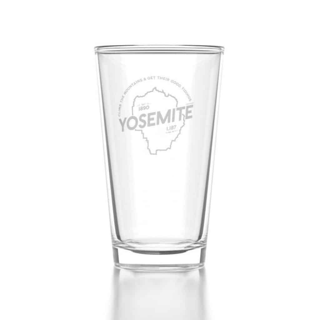 Laser-etched Yosemite pint glass by WellTold